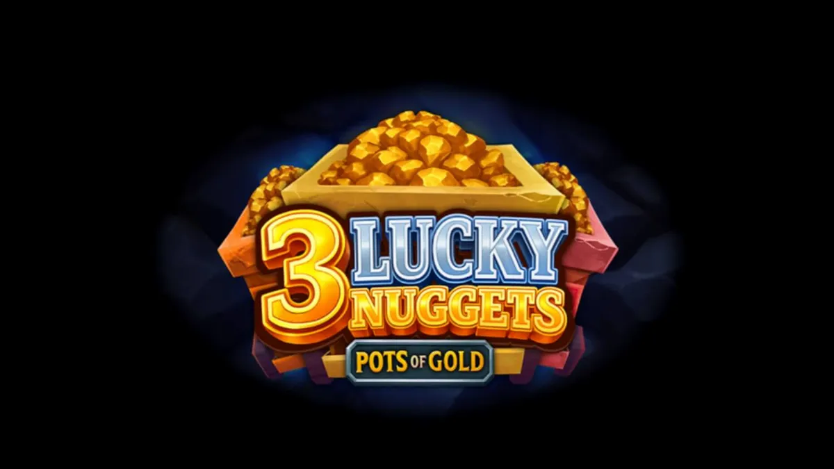 Tampilan visual slot 3 Lucky Nuggets dengan tema pertambangan emas yang ceria